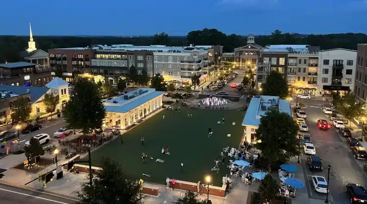 Downtown Alpharetta, GA, home of the Kast Health Insurance office